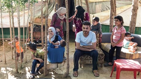 Syrische Flüchtlinge im Libanon / © Elisabeth Schomaker (KNA)
