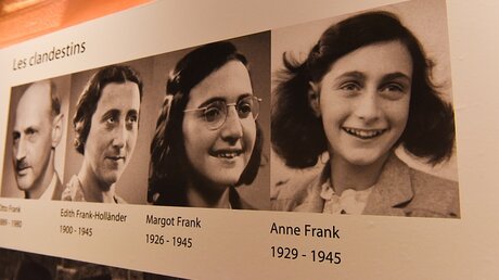 Fotos von Anne Frank und ihrer Familie / © Elisabeth Schomaker (KNA)