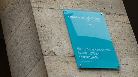 Geschäftsstelle Katholikentag 2018 in Münster / © Andreas Kühlken (KNA)