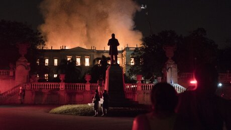 Großbrand Nationalmuseum in Rio im September 2018 / © Leo Correa (dpa)