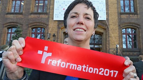 Margot Käßmann wirbt für das Reformationsjubiläum / © Steffen Schellhorn (epd)