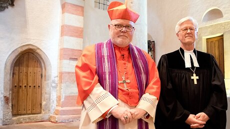 Kardinal Marx und Landesbischof Bedford-Strohm / © Julian Stratenschulte (dpa)
