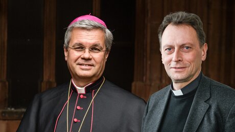 Die neuen Erzbischöfe Bentz und Gössl / © Montage DR (KNA)