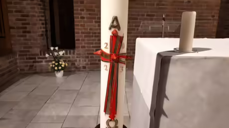 Osterkerze / &copy; Sr. Emmanuela (privat)