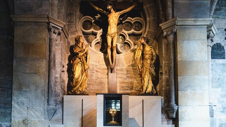 Reliquienmonstranz in der Nagelkapelle des Bamberger Doms, Aufbewahrungsort des Heiligen Nagels vom Kreuz Jesu / © Katharina Gebauer (KNA)