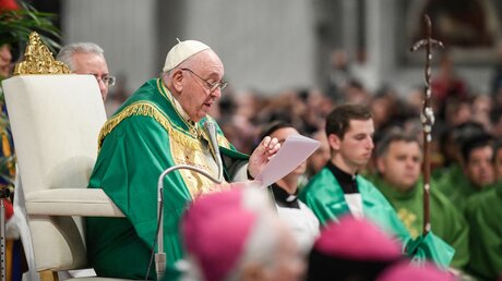 Papst Franziskus bei der Messe im Petersdom am Welttag der Armen / © Romano Siciliani (KNA)