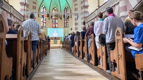 KI-Gottesdienst auf dem Evangelischen Kirchentag / © Beate Laurenti (KNA)