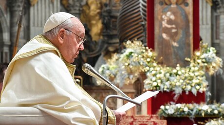 Papst Franziskus im Petersdom / © Vatican Media/ Romano Siciliani (KNA)