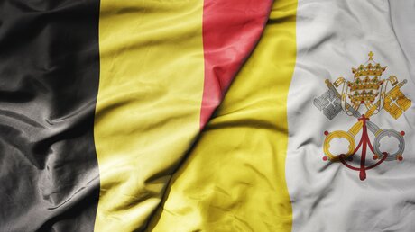 Die Nationalflagge Belgiens neben der des Vatikans / © esfera (shutterstock)