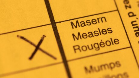 Impfpass mit eingetragener Masern-Impfung / © Tom Weller (dpa)