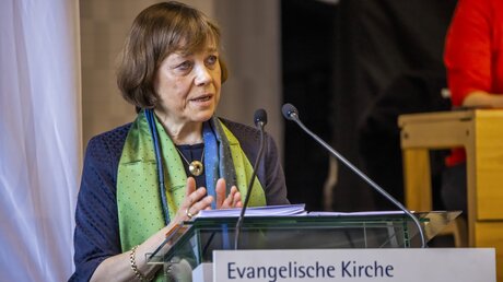 Annette Kurschus, Ratsvorsitzende der Evangelischen Kirche in Deutschland (EKD) / © Stephan Schütze (epd)