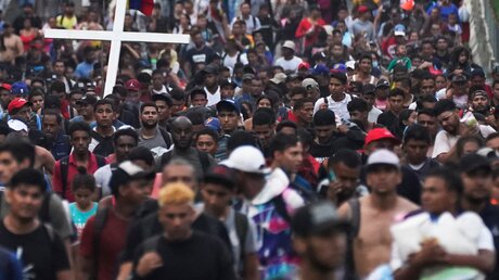 Migranten in Mexiko / © Marco Ugarte (dpa)