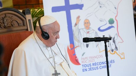 Papst Franziskus in der Demokratische Republik Kongo / © Vatican Media/Romano Siciliani (KNA)