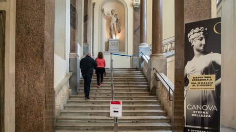 Treppe zur Ausstellung einer Ausstellung von Antonio Canova / © Cristian Gennari/Romano Sicilian (KNA)