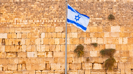 Die Flagge Israels vor der Klagemauer / © Botond Horvath (shutterstock)