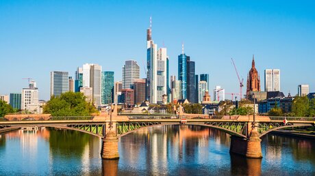 Skyline von Frankfurt am Main mit Bankenviertel, Paulskirche und Kaiserdom / © Mustafa Kurnaz (shutterstock)