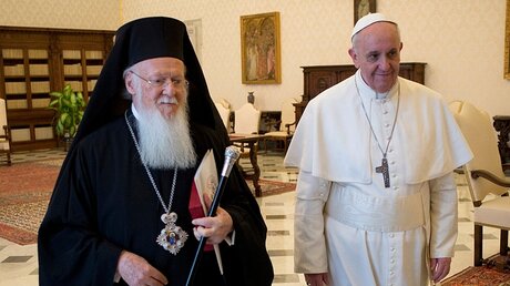 Gemeinsame Pläne: Patriarch und Papst (KNA)