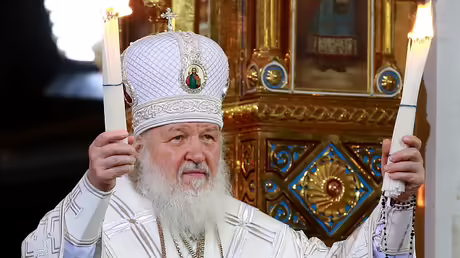 Patriarch Kyrill I. bei einem Gottesdienst / &copy; Natalia Gileva (KNA)