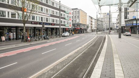 Leere Straße in der Innenstadt von Bonn / © Harald Oppitz (KNA)