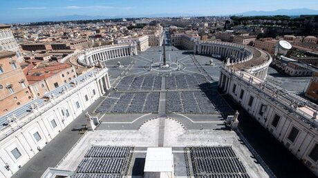 Menschenleerer Petersplatz / © Vatican Media/Romano Siciliani (KNA)