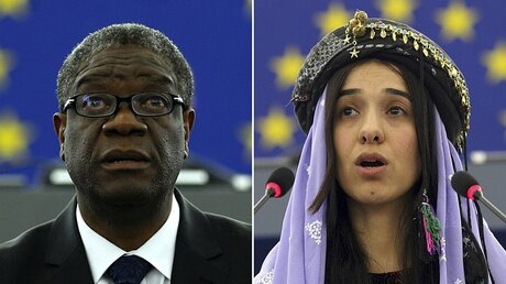Murad und Mukwege erhalten Friedensnobelpreis / © Christian Lutz (dpa)
