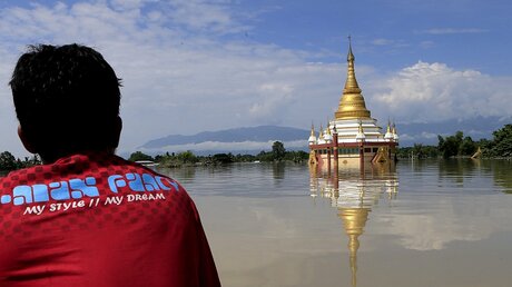 Überschwemmungen in Myanmar (dpa)