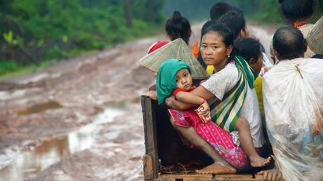 Nach dem Bruch eines Staudamms in Laos / © Liu Ailun (dpa)