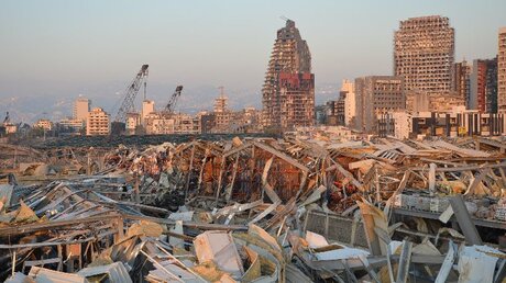 Nach der schweren Explosion in Beirut / © Georgia Pfleiderer/THW (dpa)