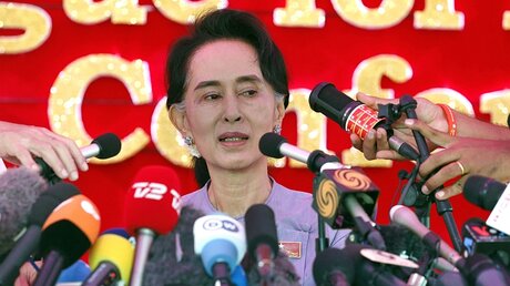 Friedensnobelpreisträgerin Aung San Suu Kyi  / ©  Rungroj Yongrit (dpa)