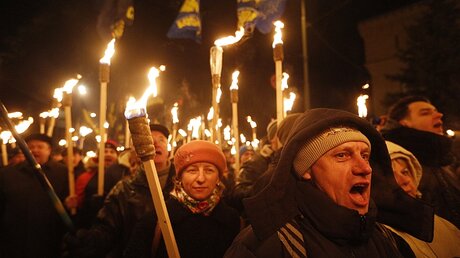 Aufmarsch von Nationalisten / © Sergei Chuzavkov (dpa)