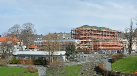 Noch im Bau - Trondheims neuer Dom St. Olav  / © Ludger Heuer