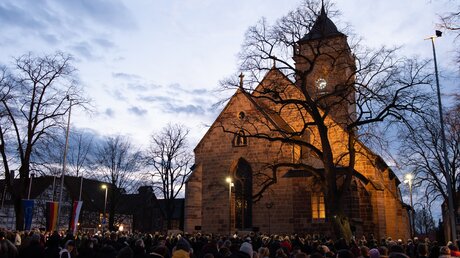 Ökumenischer Gottesdienst in Volkmarsen / © Swen Pförtner (dpa)