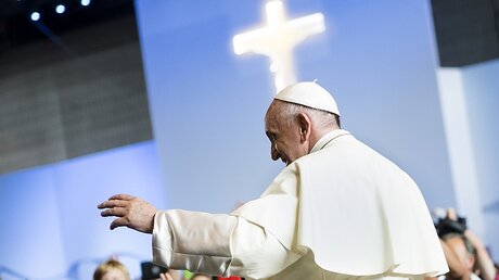 Papst besucht Ökumenischen Rat der Kirchen in Genf / © Jean-Christophe Bott (dpa)