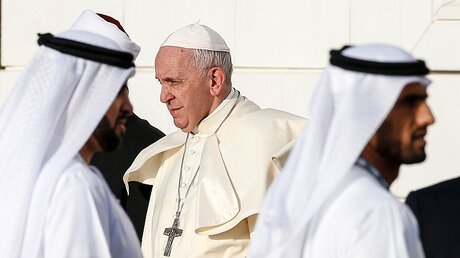 Papst Franziskus in Abu Dhabi / © Paul Haring (KNA)