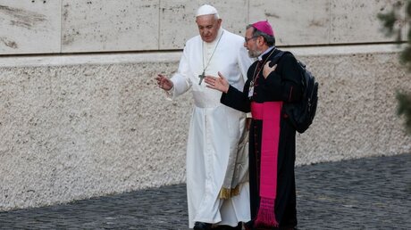 Papst Franziskus auf dem Weg zur Synode (Archiv) / © Paul Haring/CNS photo (KNA)