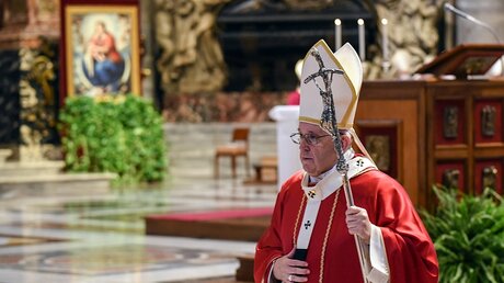 Papst Franziskus bei einem Requiem (Archiv) / © Paolo Galosi/Romano Siciliani (KNA)