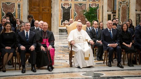 Papst Franziskus und Knights of Columbus / © Vatican Media/Romano Siciliani (KNA)