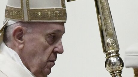 Papst Franziskus in der Ostermesse 2021 / © Filippo Monteforte (dpa)