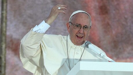 Kämpferisch: Papst Franziskus / © Jacek Turczyk (dpa)