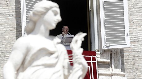 Papst Franziskus beim Angelus / © Gregorio Borgia (dpa)