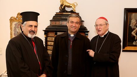 Patriarch Ignace Youssef III Younan (l.) zu Besuch in Köln / © Boecker (DR)
