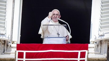 Angelusgebet mit Papst Franziskus / © Angelo Carconi (dpa)