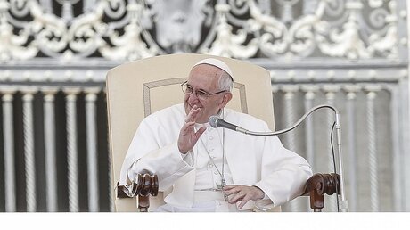 Papst Franziskus bei der Generalaudienz / © Giuseppe Lami (dpa)