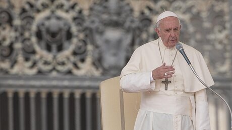 Generalaudienz mit Papst Franziskus / © Giorgio Onorati (dpa)