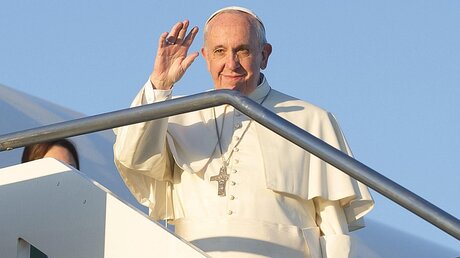 Papst Franziskus auf dem Weg nach Ägypten / © Osservatore Romano (dpa)