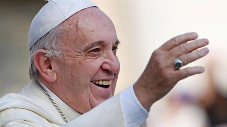 Papst Franziskus am 09.09.15 bei der Generalaudienz im Vatikan / © Alessandro di Meo (dpa)