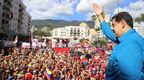 Präsident Maduro in Caracas / © Marcelo_Garcia/Prensa Miraflores (dpa)