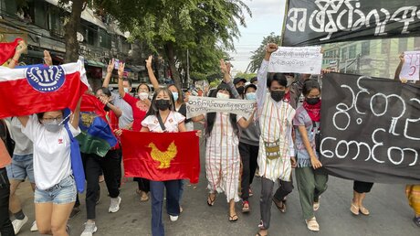 Protest gegen Militärjunta in Myanmar / © -/AP (dpa)