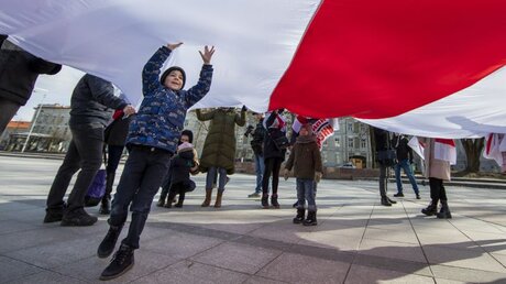 Proteste in Belarus / © Mindaugas Kulbis (dpa)