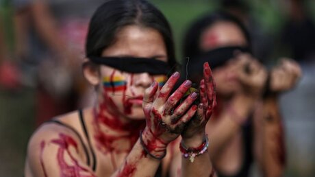 Proteste in Kolumbien / © Andres Gonzalez (dpa)